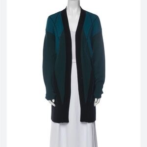 Akris Punto Cashmere Wool Argyle cardigan